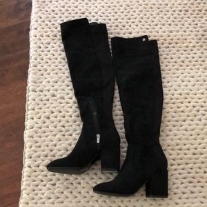 Marc Fisher black suede over the knee boots
